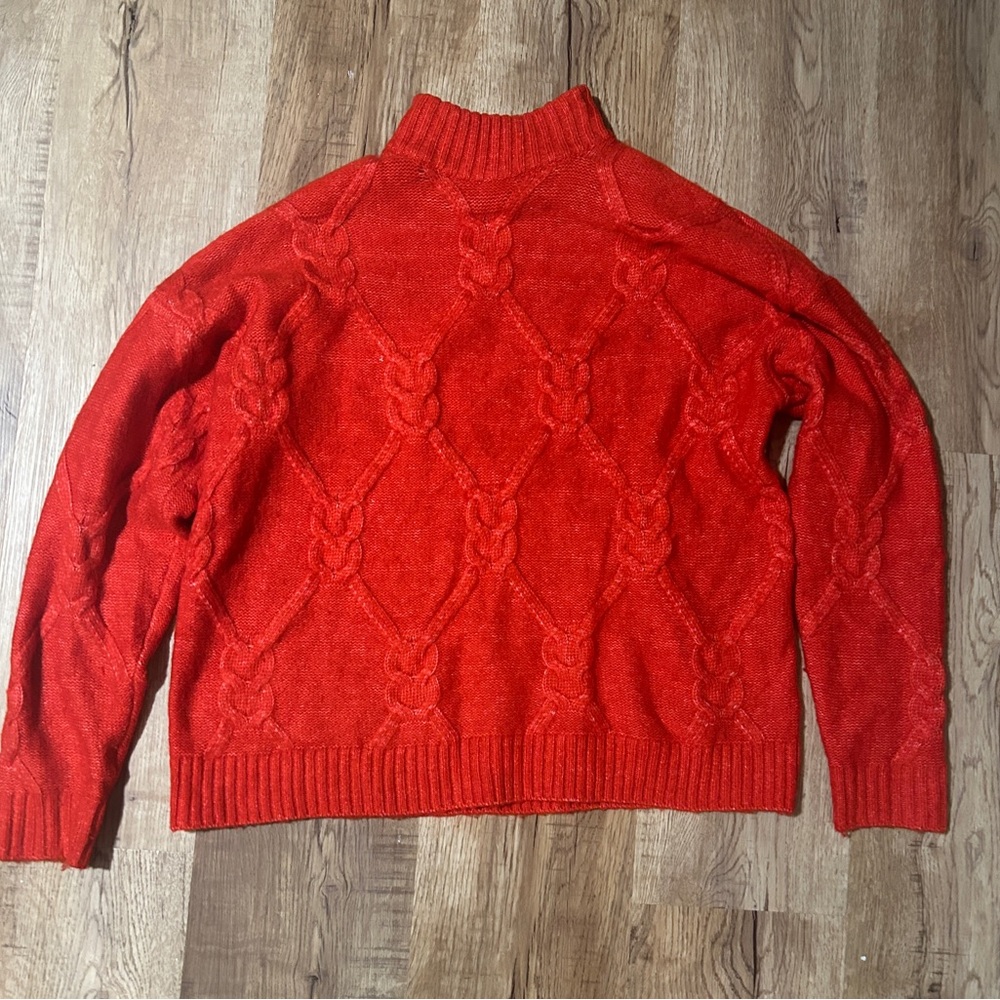 Reitmans Red Cable Knit Sweater